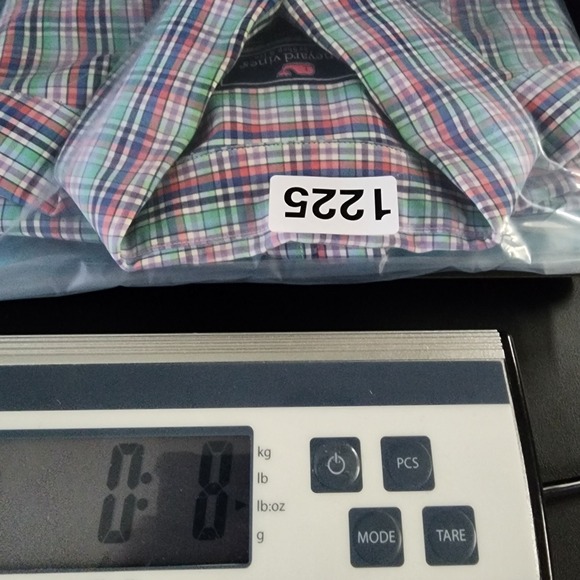 Vineyard Vines Shirt Mens Medium Multi Plaid Slim Fit Whale Logo Long Sleeve - Picture 9 of 9